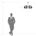 816081 Люстра DUMO 8х40W E14 ЛАТУНЬ/ЗОЛОТО — изображение 2