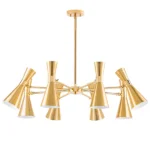 816081 Люстра DUMO 8х40W E14 ЛАТУНЬ/ЗОЛОТО