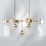 813191 Люстра GLOBO 9х40W E14 electroplating bronze/white — изображение 5