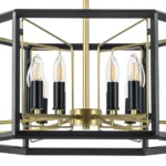 713327 Люстра REGOLO 12х40W E14 ЧЕРНЫЙ МАТОВЫЙ/ЗОЛОТО — изображение 5