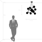 815390 Люстра CROCO 9х40W E14 ЧЕРНЫЙ МАТОВЫЙ — изображение 2