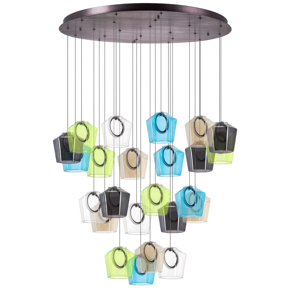 796349 Люстра CARAMELLO LED 24х6W 2600LM КОФЕЙНЫЙ/МУЛЬТИКОЛОР 3000K — изображение 1