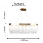 4189-14P, подвесная люстра, L1000xW300xH350/1300, 14xG9x40W, excluded — изображение 3