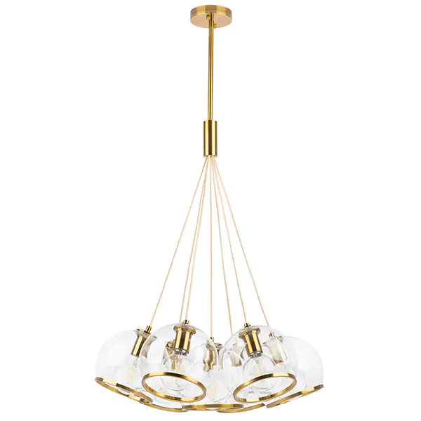 729071 Люстра SFERICO 7х40W E27 ЛАТУНЬ/ПРОЗРАЧНЫЙ