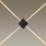 4259/8WL HIGHTECH ODL21 333 черный/металл Настенный светильник IP20 LED 8W 299Лм 3000K VISTA — изображение 3