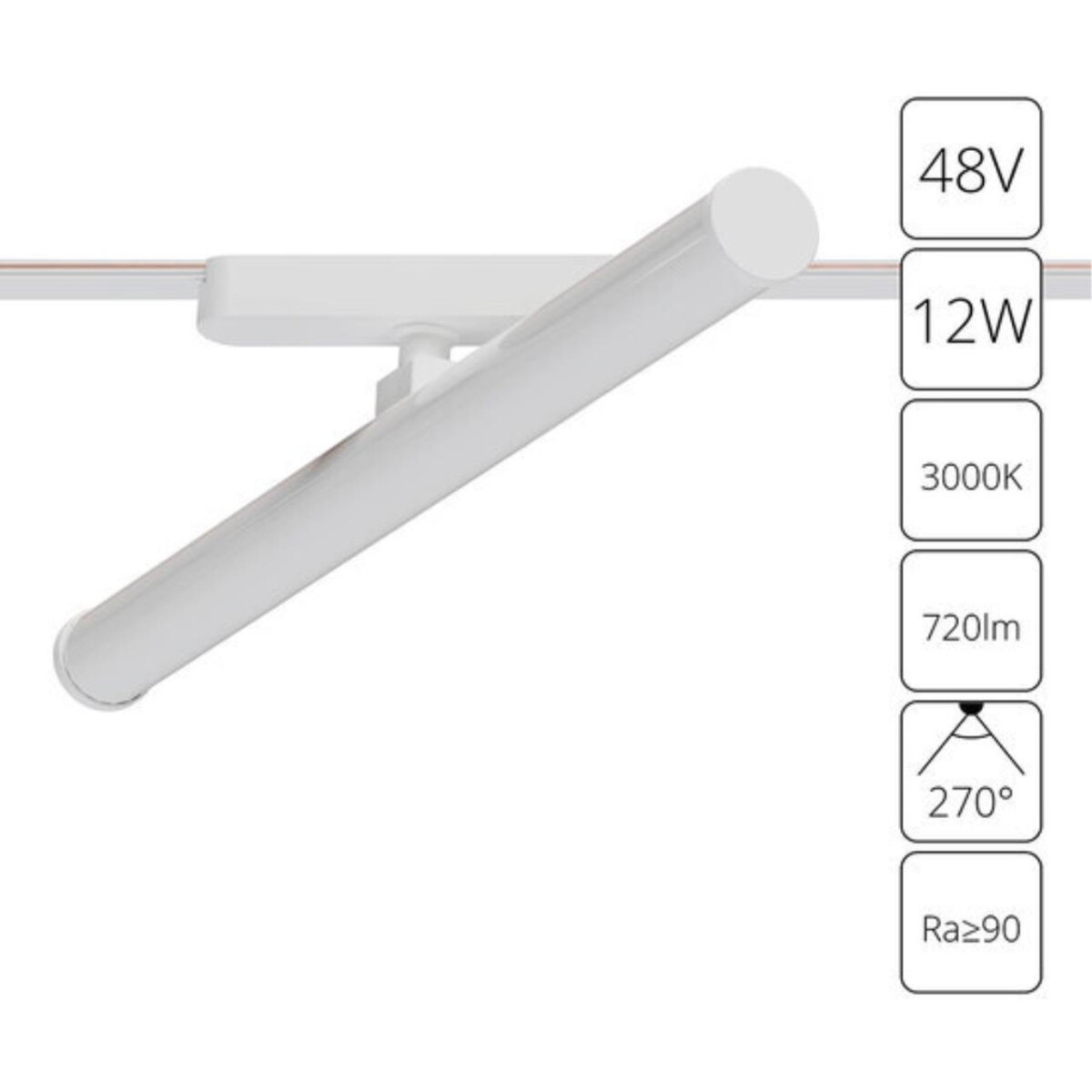 A1165PL-1WH СВЕТИЛЬНИК ПОТОЛОЧНЫЙ RAPID 48В 12Вт 720лм 3000К 90+ 270° — изображение 1