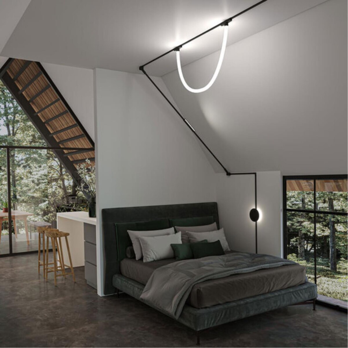 A613206 ШИНОПРОВОД НАКЛАДНОЙ (ТРЕК) 2M RAPID черный в комплекте 2 заглушки — изображение 2