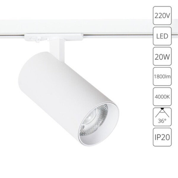 A1947PL-1WH СВЕТИЛЬНИК ПОТОЛОЧНЫЙ BENE 220В 20Вт 1800Лм 4000К 90+ 36°