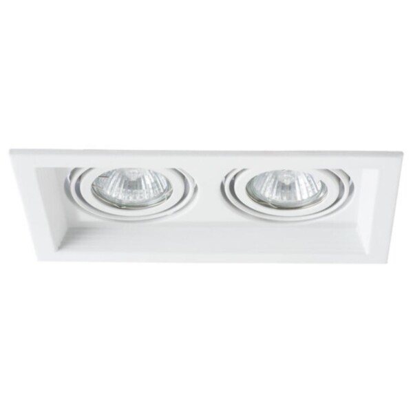 A6661PL-2WH Светильник потолочный встраиваемый CANIS для MR16 230x130x45мм белый IP20 монтаж 102x196мм