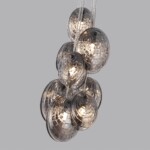 5038/8 MODERN ODL24 000 черный/дымчатый/металл/стекло Люстра G9 8*40W MUSSELS — изображение 5