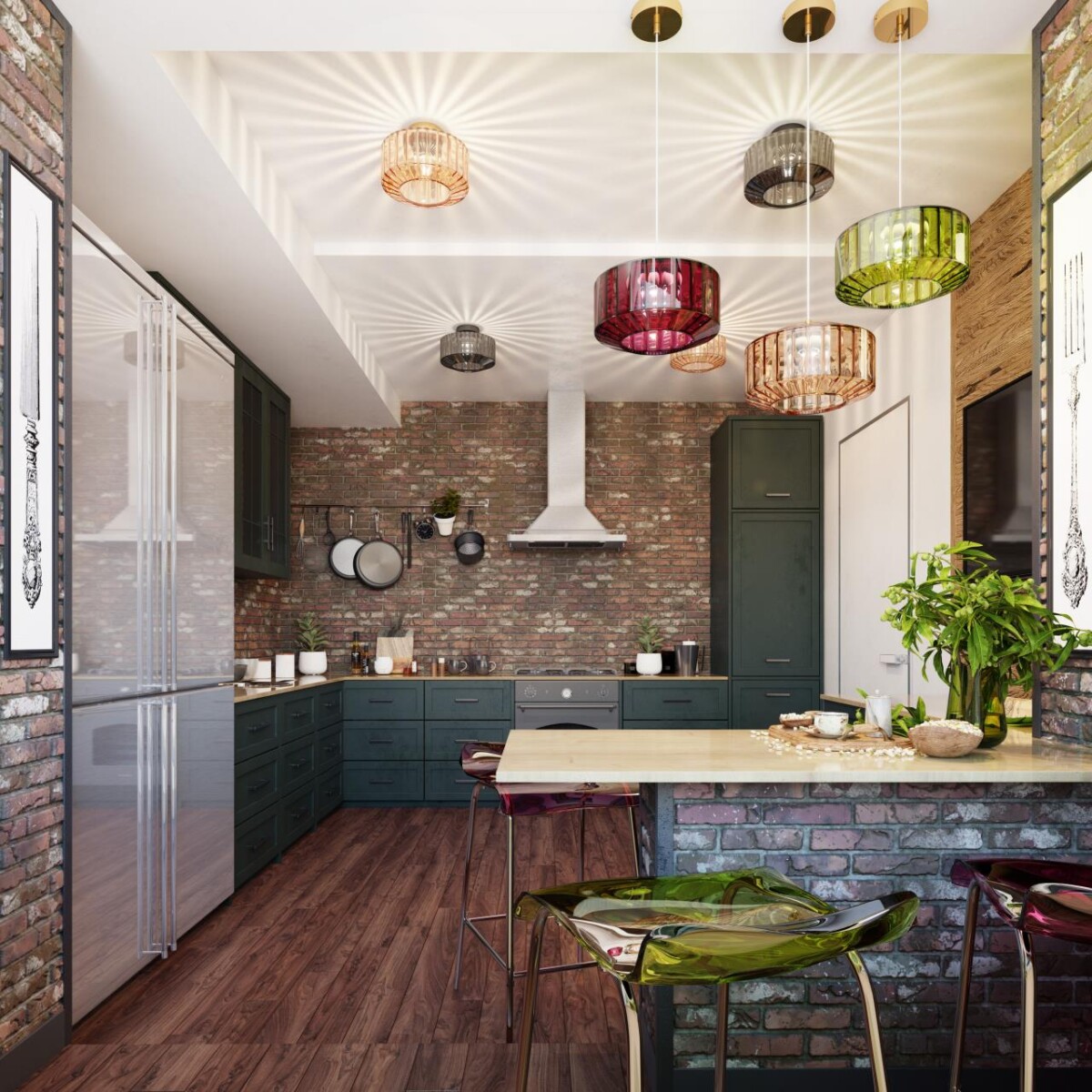 106f2f14ab635cd84256084935b69466 4746/1C PENDANT ODL21 409 дымчатый/черный Светильник потолочный E27 1*60W BINGA — изображение 1