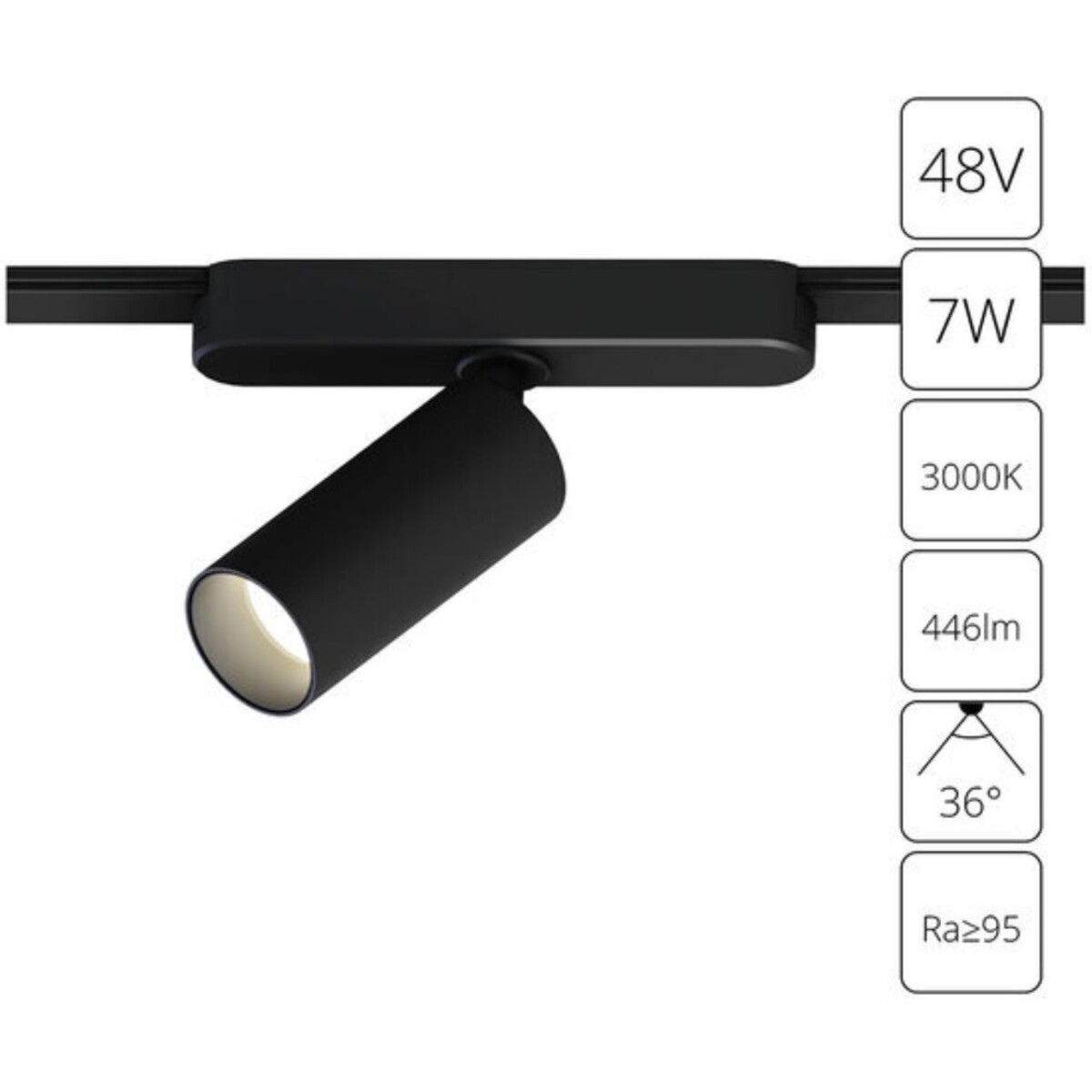 A1156PL-1BK СВЕТИЛЬНИК ПОТОЛОЧНЫЙ RAPID 48В 7Вт 446лм 3000К 95+ 36° — изображение 1