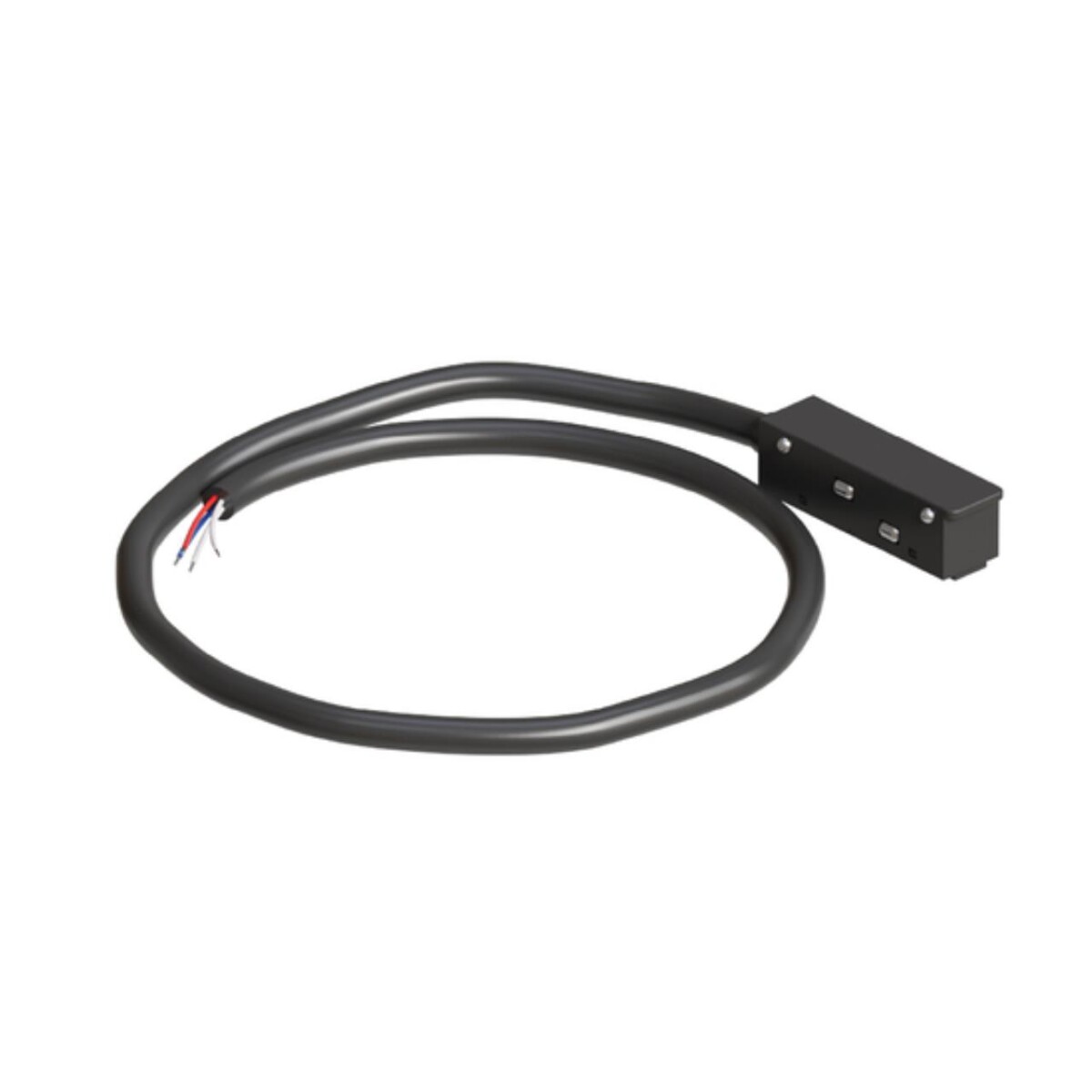 10ffa8082aeac8a8217d4b6107fd5bb3 A740106N коннектор для ввода питания для шинопровода (трека) LINEA и OPTIMA 0,5м, черный — изображение 1