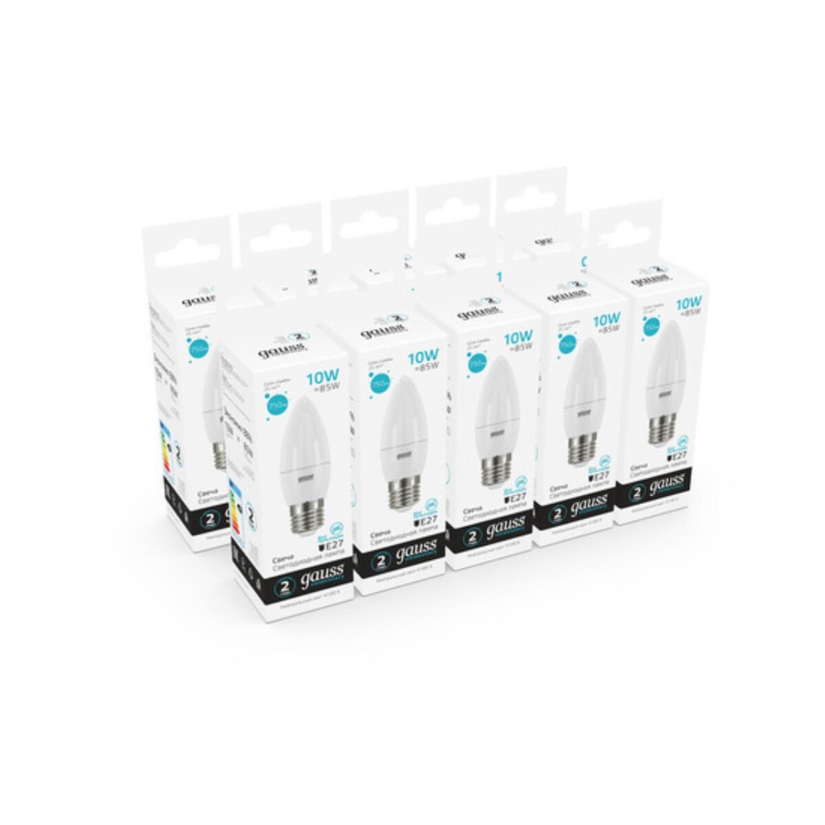 30220 Лампа Gauss Elementary Свеча 10W 750lm 4100K E27 LED 1/10/100 — изображение 5