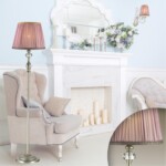 3393/1F CLASSIC ODL17 649 мат.золото/абажур ткань/хрусталь Торшер E14 40W 220V GAELLORI