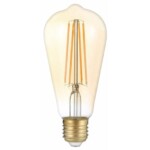 157802008 Лампа Gauss LED Filament ST64 E27 8W Golden 740lm 2400К 1/10/40 — изображение 2