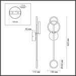 4321/16WL MIDCENT ODL22 453 металл/черный с бронзой Настенный светильник IP20 LED 16W 555Лм 3000K DENZEL — изображение 2