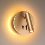 3913/9WL HIGHTECH ODL20 471 золот/металл Настен.св-к с лампой д/чтения с выкл LED 9W 3000K 220V BEAM — изображение 4