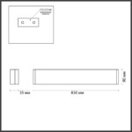 4293/30WL HIGHTECH ODL22 439 белый/металл Настенный светильник IP20 LED 30W 2834Лм 3000K FRAMANT