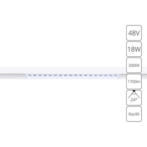 A4675PL-1WH СВЕТИЛЬНИК ПОТОЛОЧНЫЙ LINEA 48В 18Вт 1700Лм 3000К 90+ 24°