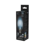 103801207 Лампа Gauss LED Filament Свеча E14 7W 580lm 4100К 1/10/50 — изображение 3