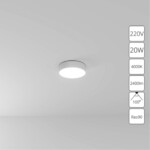 A6620PL-1WH СВЕТИЛЬНИК ПОТОЛОЧНЫЙ FADO 220В 220мм 20Вт 2400Лм 4000К 90+ 110°