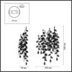 4970/3W HALL ODL24 615 матов.серебристый/алюмин./хрусталь Бра G9 3*40W DELICA