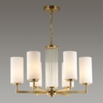 4990/6 HALL ODL23 637 матов. золотой/белый/стекло Люстра E27 6*40W KASALI — изображение 4