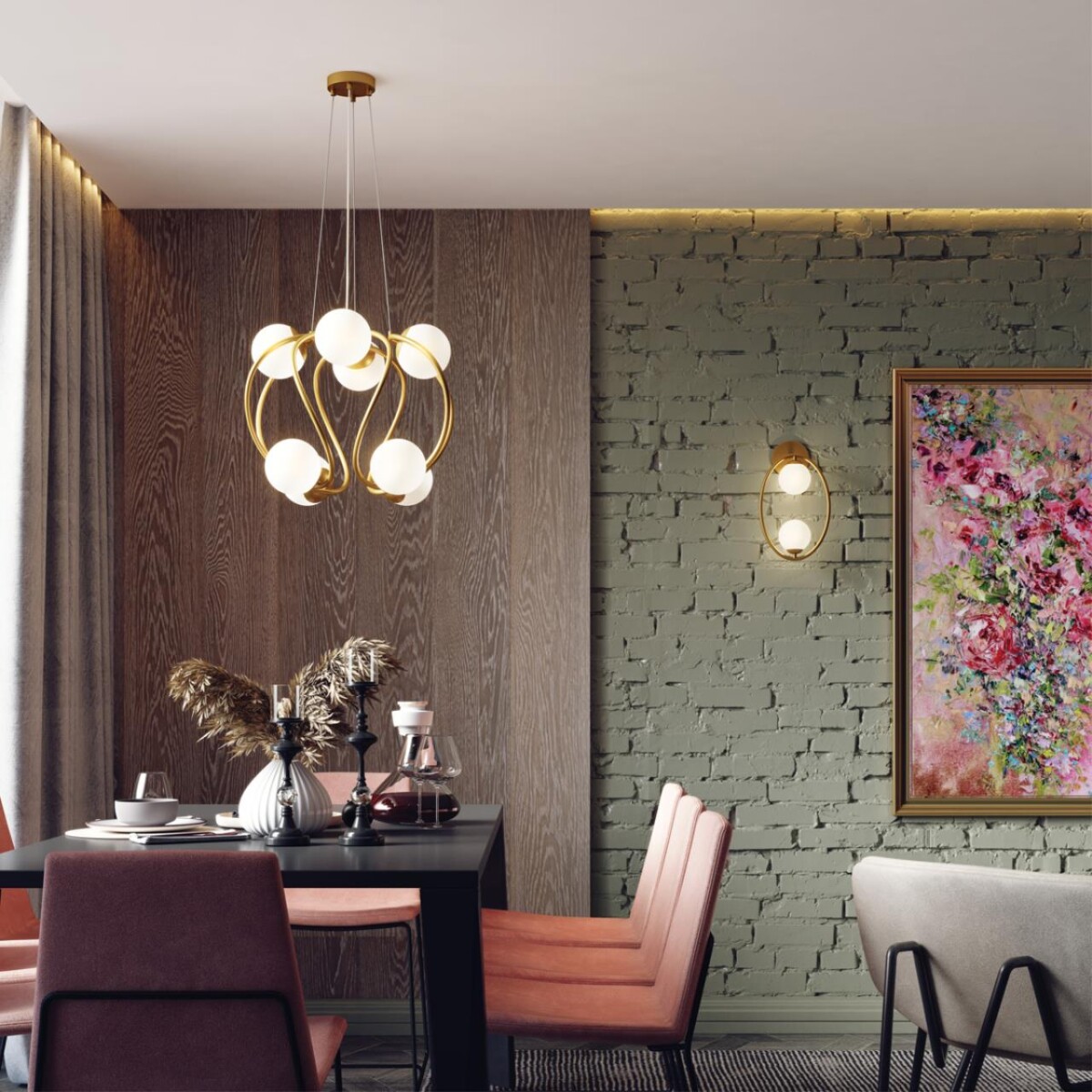 4808/2W MODERN ODL21 000 золотой/белый Бра G9 2*40W SLOTA — изображение 1