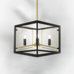 713447 Люстра REGOLO 4х40W E14 ЧЕРНЫЙ МАТОВЫЙ/ЗОЛОТО — изображение 9