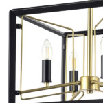 713447 Люстра REGOLO 4х40W E14 ЧЕРНЫЙ МАТОВЫЙ/ЗОЛОТО — изображение 4