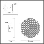 5079/15WL L-VISION ODL24 209 зол./серо-бежевый/металл/натур.камень/акрил Настенн.светильн. с переключ.цветов.темпер. LED 15W 3000К/4000K/6000K BERGI — изображение 3