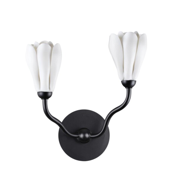 5090/2W MODERN ODL25 553 черный матовый/белый/фарфор Бра G4 LED 2*5W GARDI