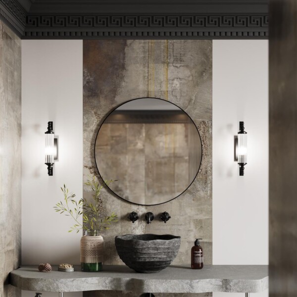 4943/1W DROPS ODL22 507 бронзовый/прозрачный/стекло Настенный светильник с выкл. E14 1*40W IP44 TOLERO