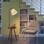 4666/1F HALL ODL20 541 темное дерево/рогожка Торшер E27 1*60W 220V KALDA