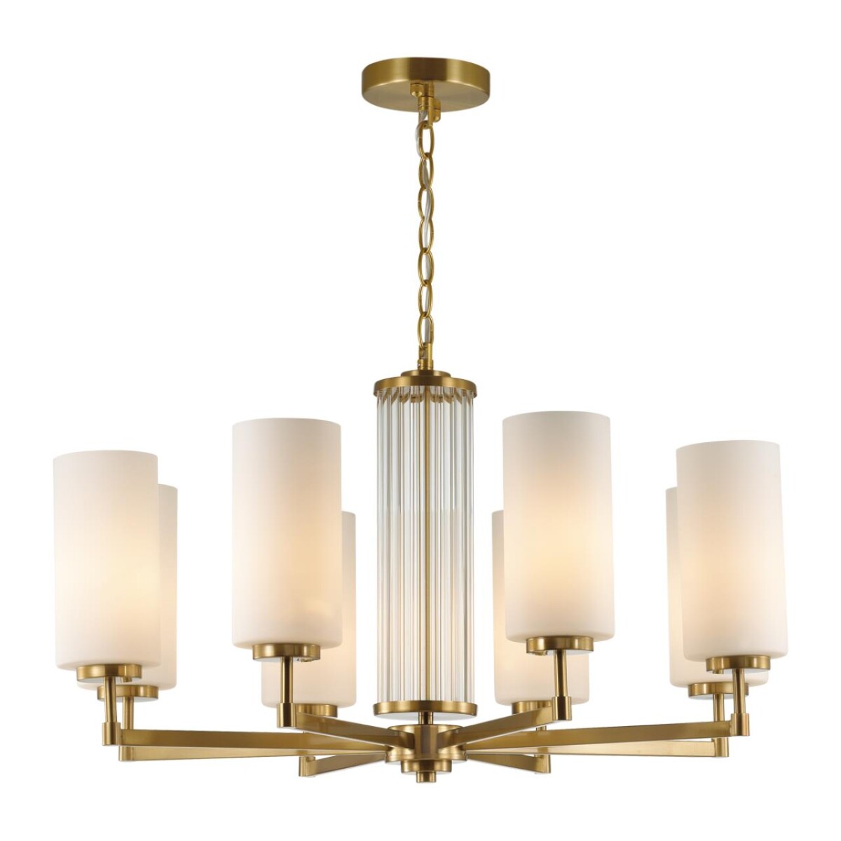 4990/8 HALL ODL23 637 матов. золотой/белый/стекло Люстра E27 8*40W KASALI — изображение 3