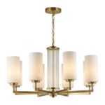 4990/8 HALL ODL23 637 матов. золотой/белый/стекло Люстра E27 8*40W KASALI — изображение 3