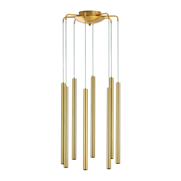 L8T747243 Люстра TUBO LED 40W 2560LM 25G ЗОЛОТО 4000K (574733+747243 (8шт)