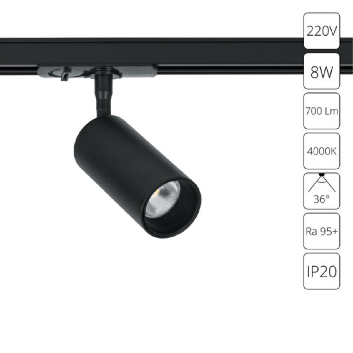 A1345PL-1BK СВЕТИЛЬНИК ПОТОЛОЧНЫЙ AERO 220В 8Вт 700Лм 4000К 90+ 36° — изображение 1