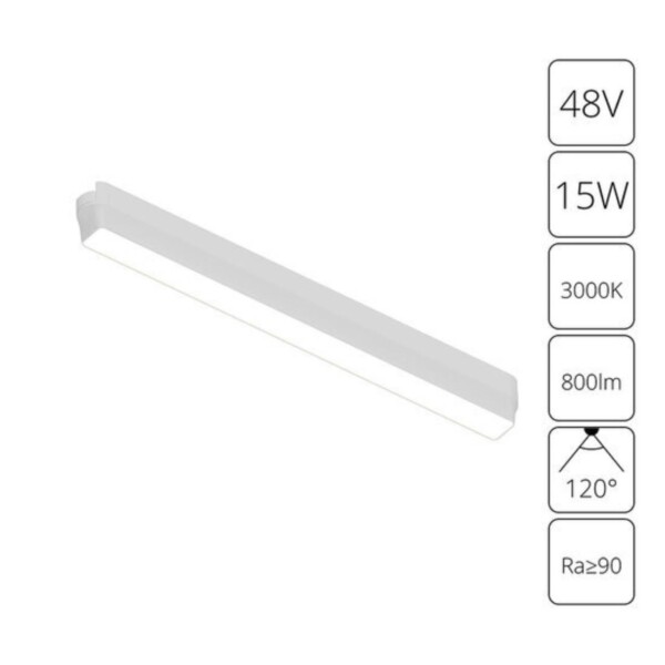 A1168PL-1WH СВЕТИЛЬНИК ПОТОЛОЧНЫЙ RAPID 48В 15Вт 800лм 3000К 90+ 120°