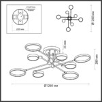 4320/75CL MIDCENT ODL22 305 металл/черный с бронзой Потолочный светильник IP20 LED 65W 2677Лм DENZEL — изображение 2