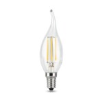 104801207 Лампа Gauss LED Filament Свеча на ветру E14 7W 580lm 4100К 1/10/50 — изображение 2