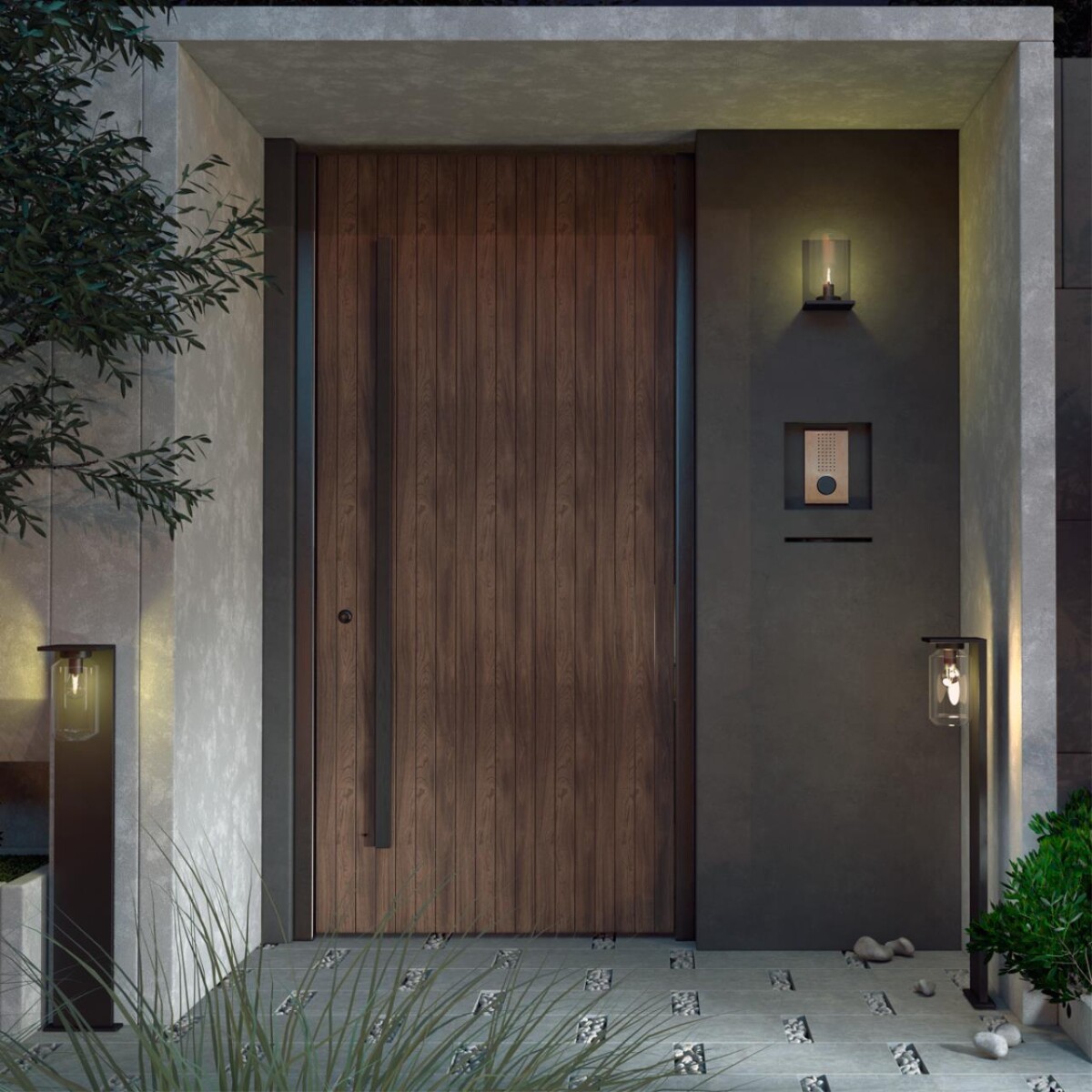 370946 STREET NT23 351 темно-серый Светильник ландшафтный IP54 E27 18W 220-240V FRAN — изображение 1