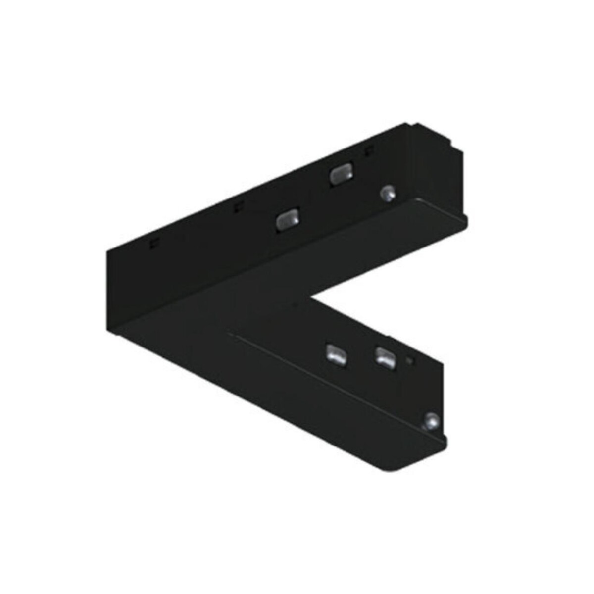 A744406 коннектор угловой токопроводящий для шинопровода (трека) OPTIMA, черный — изображение 1