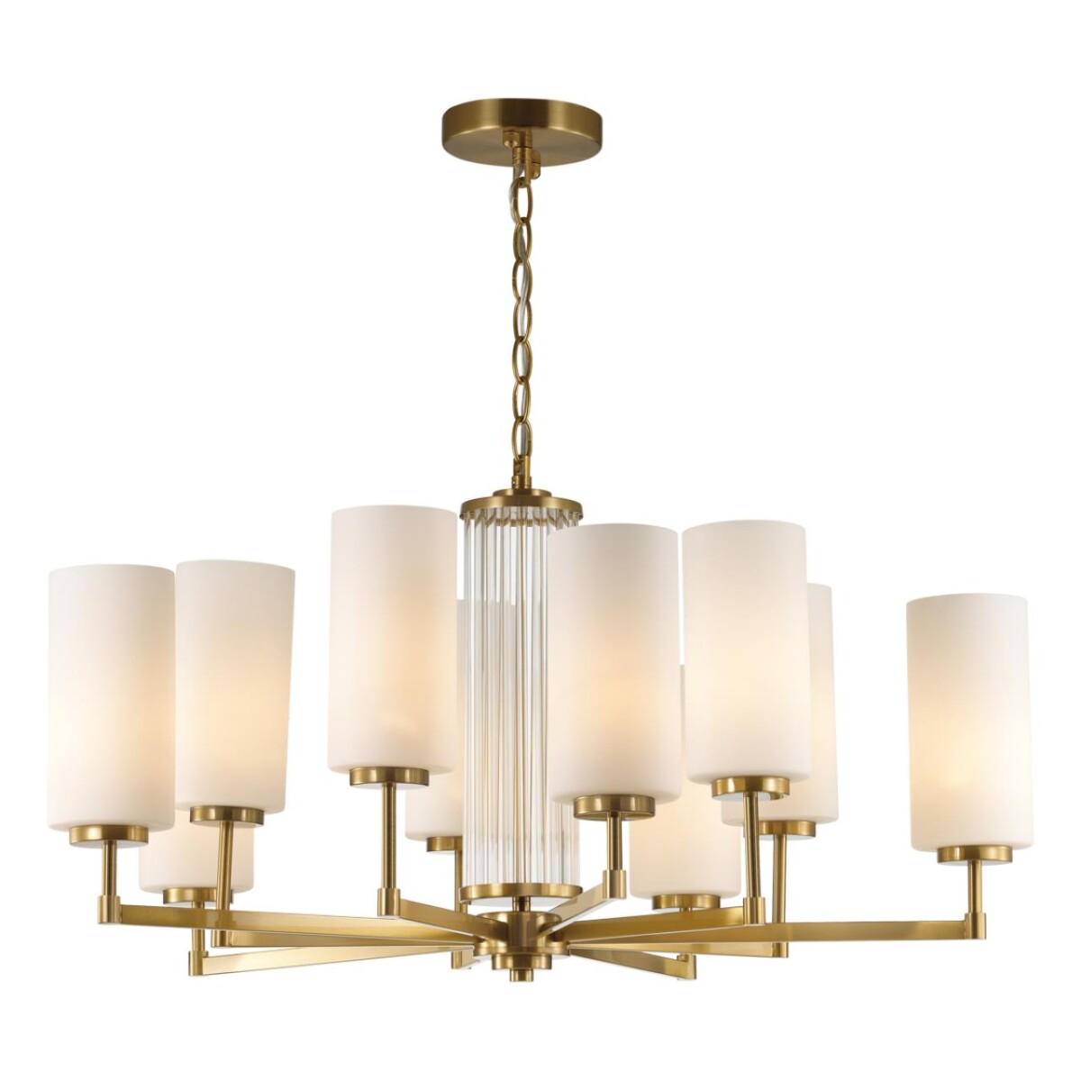 4990/10 HALL ODL23 637 матов. золотой/белый/стекло Люстра E27 10*40W KASALI — изображение 3