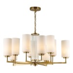 4990/10 HALL ODL23 637 матов. золотой/белый/стекло Люстра E27 10*40W KASALI — изображение 3