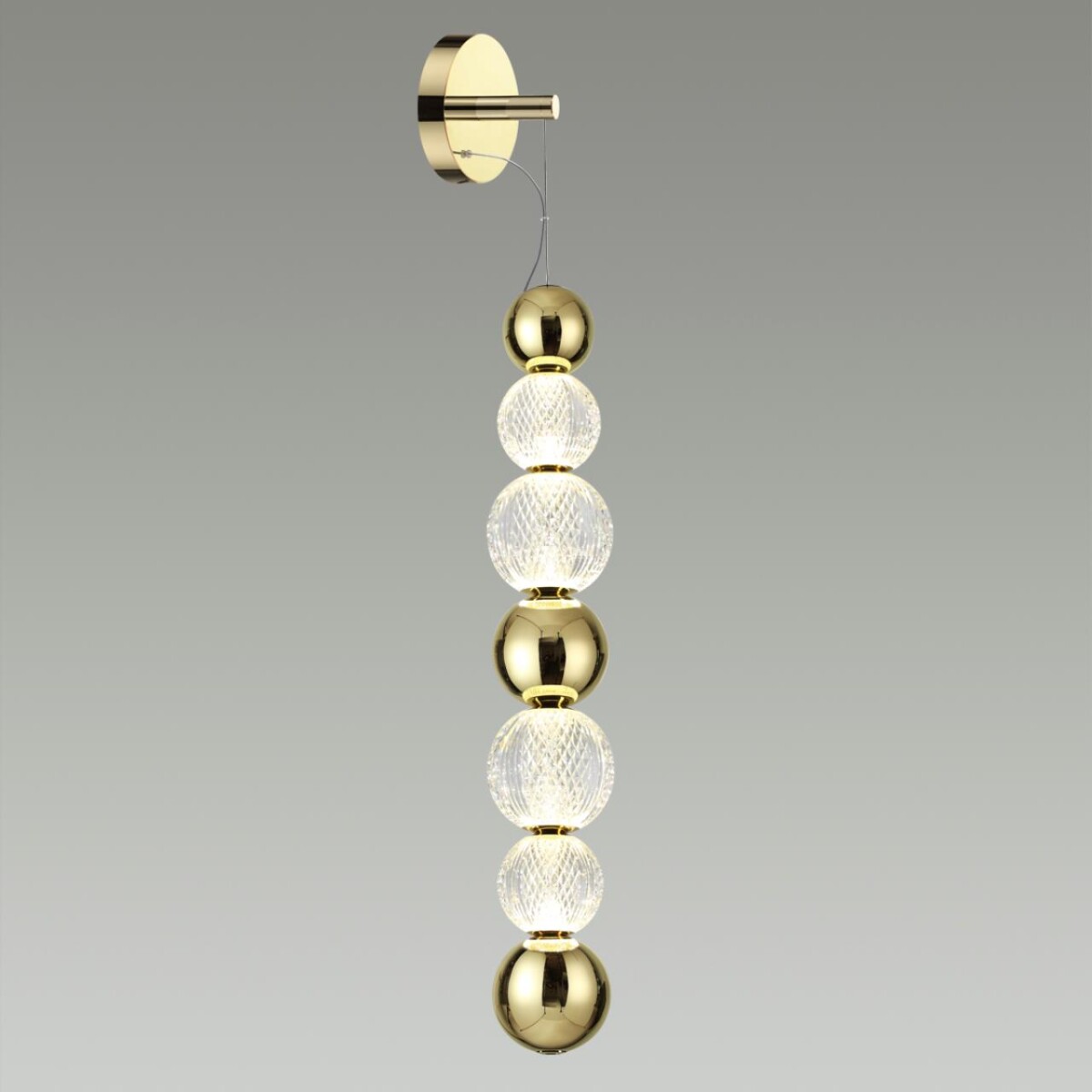 5008/13WL L-VISION ODL23 571 золотой/прозрачный/металл/акрил Настенный светильник LED 13W 4000K 700Лм CRYSTAL — изображение 4