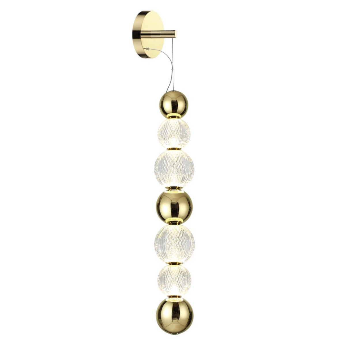 5008/13WL L-VISION ODL23 571 золотой/прозрачный/металл/акрил Настенный светильник LED 13W 4000K 700Лм CRYSTAL — изображение 3