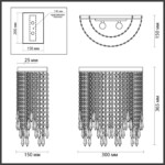 5028/2W MODERN ODL23 621 золотой/прозрачный металл/хрусталь Бра E14 2*40W CHOKKA