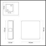 4259/8WL HIGHTECH ODL21 333 черный/металл Настенный светильник IP20 LED 8W 299Лм 3000K VISTA — изображение 2